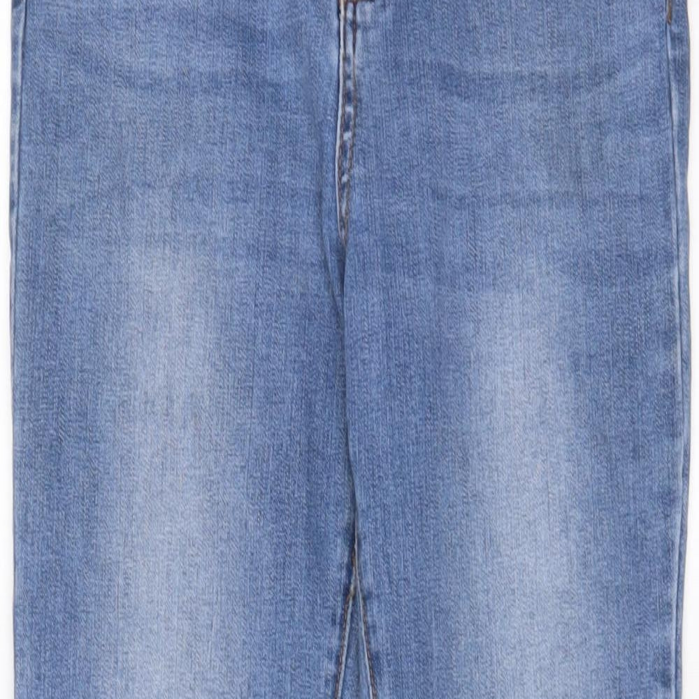 Denim & Co. Womens Blue Cotton Skinny Jeans Size 12 L30 in Regular Zip
