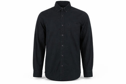 Topman Mens Black Cotton Button-Up Size S Collared Button