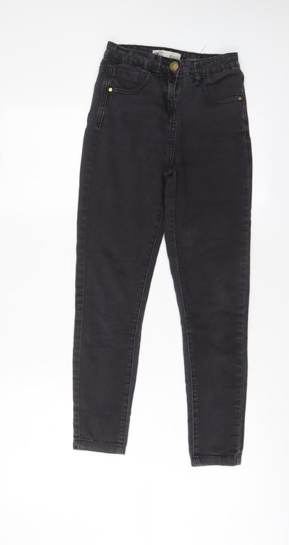 Internacionale Womens Grey Cotton Skinny Jeans Size 6 L28 in Regular Zip