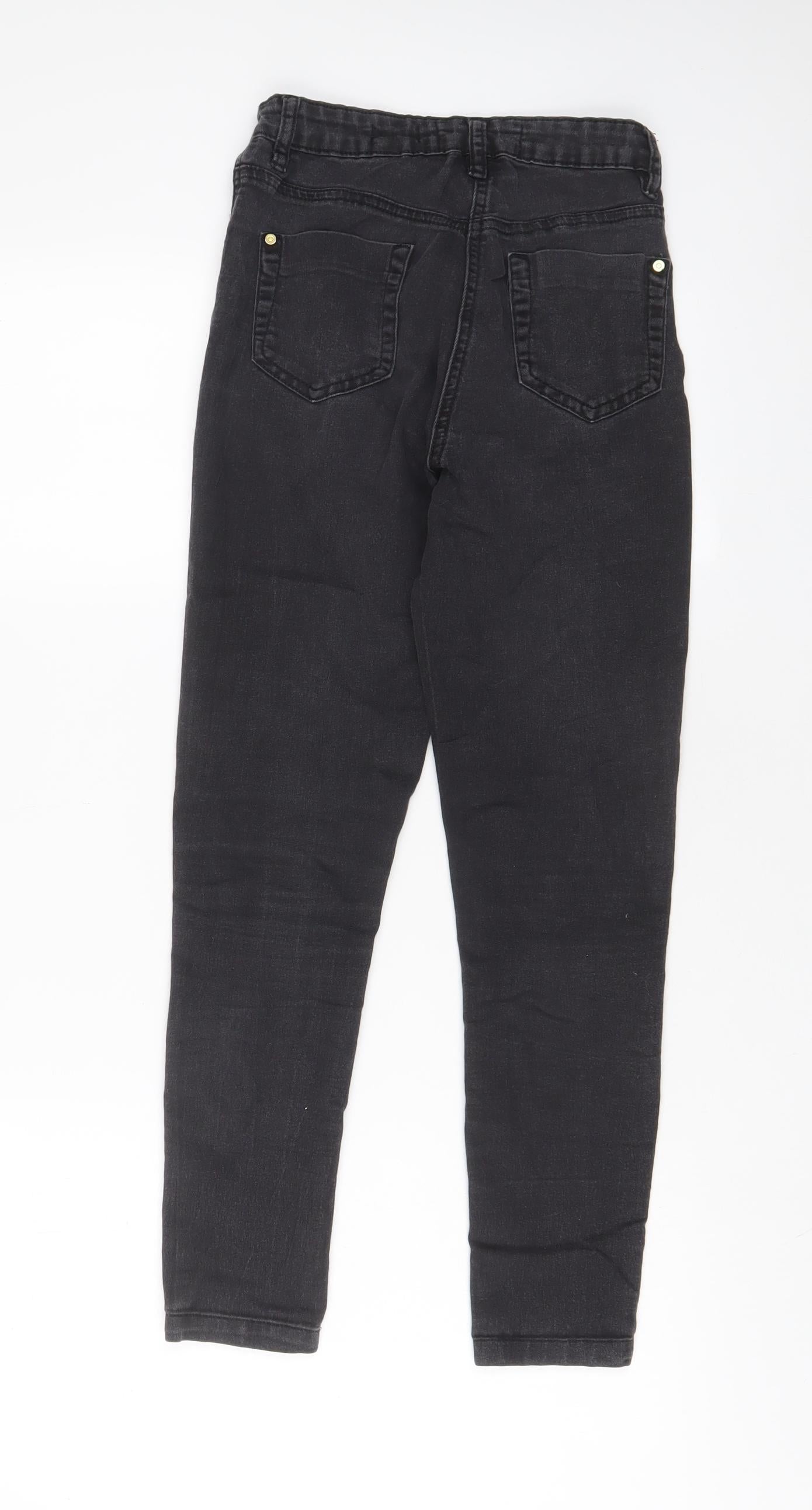 Internacionale Womens Grey Cotton Skinny Jeans Size 6 L28 in Regular Zip