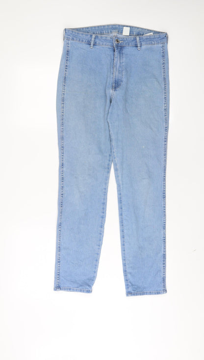 Womens UK Size 31 in H&M Regular Fit Straight Blue Jeans