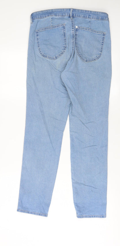 Womens UK Size 31 in H&M Regular Fit Straight Blue Jeans