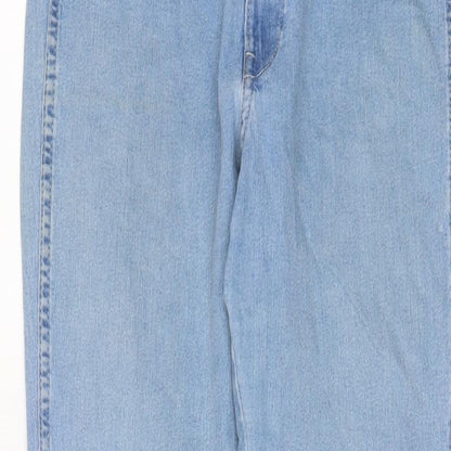 Womens UK Size 31 in H&M Regular Fit Straight Blue Jeans