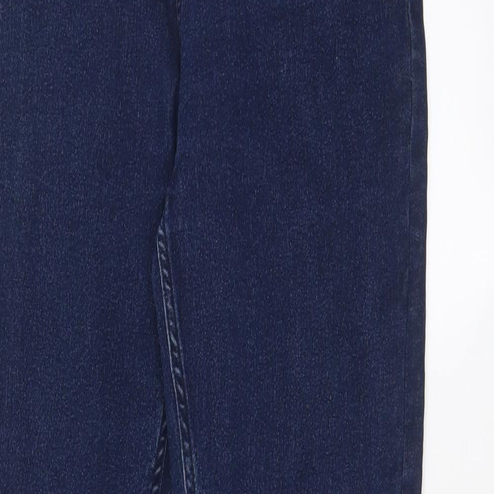 Select Womens Blue Cotton Skinny Jeans Size 12 L29 in Regular Zip