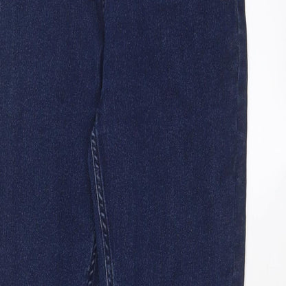 Select Womens Blue Cotton Skinny Jeans Size 12 L29 in Regular Zip