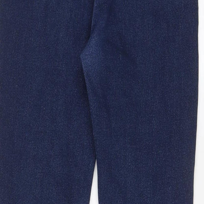Select Womens Blue Cotton Skinny Jeans Size 12 L29 in Regular Zip