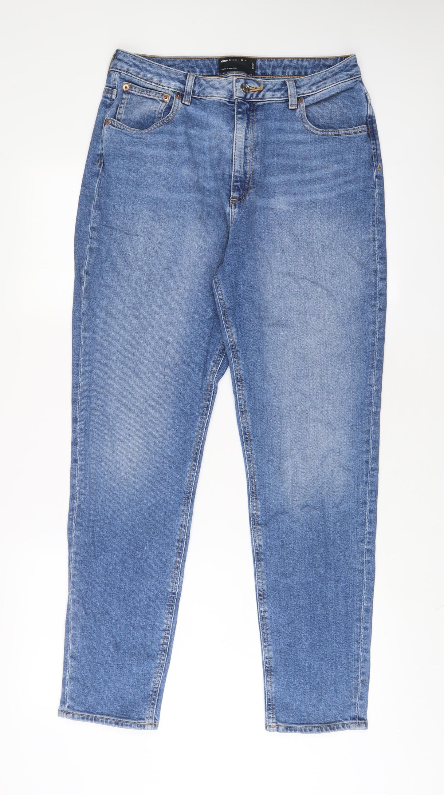 ASOS Womens Blue Cotton Skinny Jeans Size 30 L32 in Regular Zip
