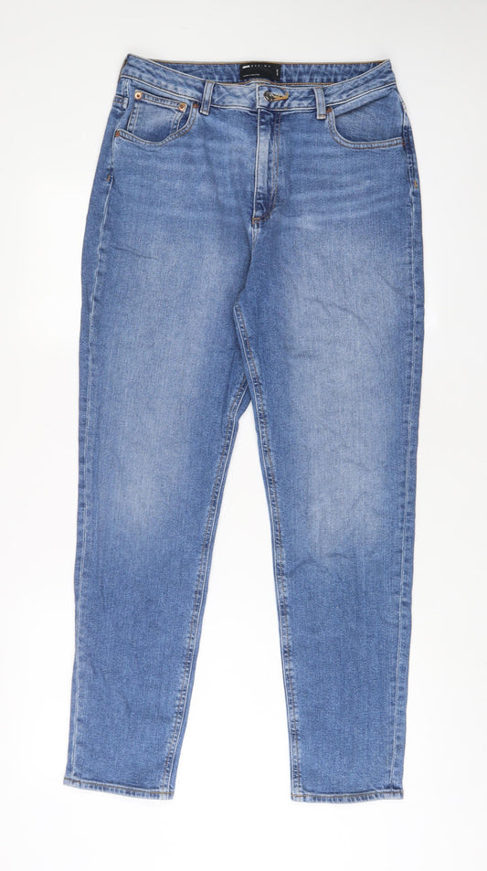 ASOS Womens Blue Cotton Skinny Jeans Size 30 L32 in Regular Zip