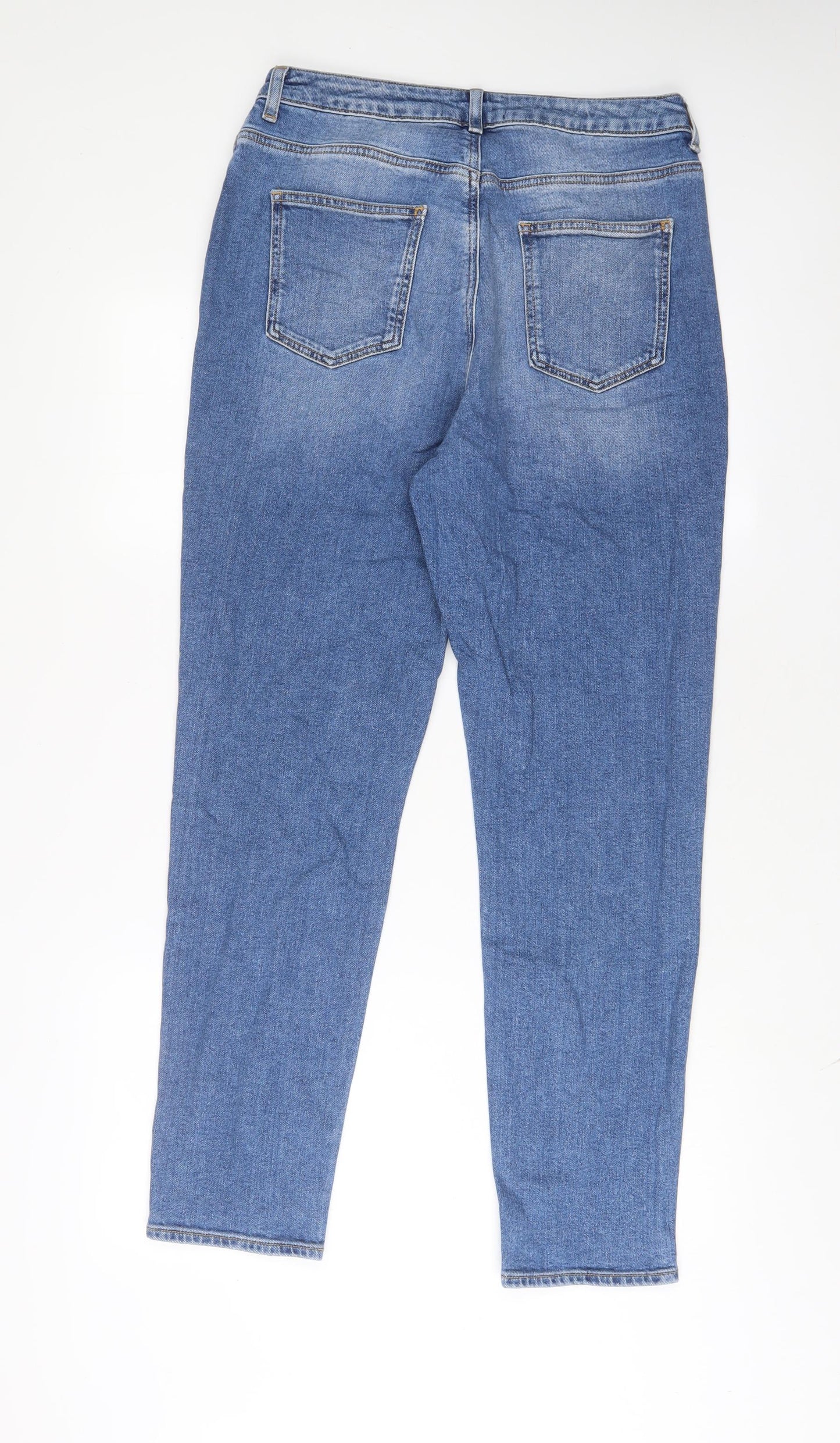 ASOS Womens Blue Cotton Skinny Jeans Size 30 L32 in Regular Zip