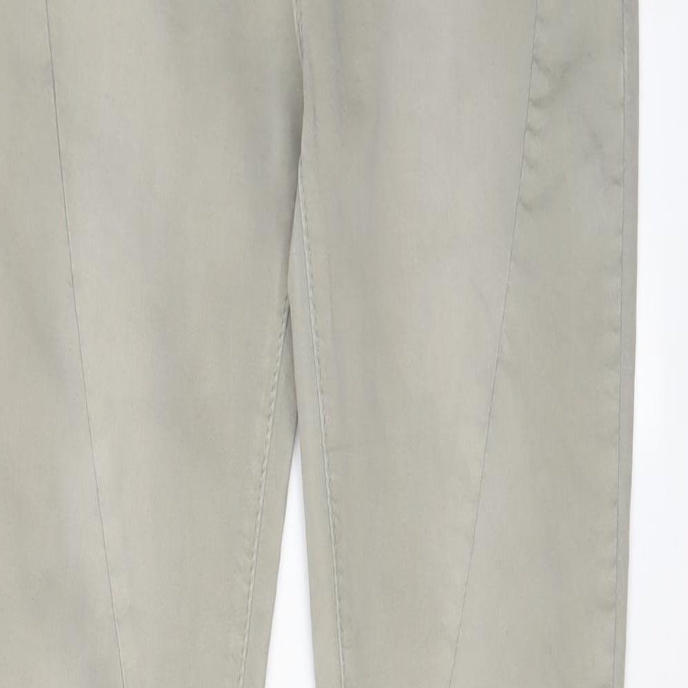 Analucy Womens Green Cotton Skinny Jeans Size 10 L26 in Regular Zip