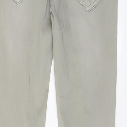 Analucy Womens Green Cotton Skinny Jeans Size 10 L26 in Regular Zip