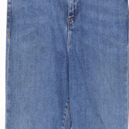 ASOS Womens Blue Cotton Capri Jeans Size 30 in L29 in Regular Zip