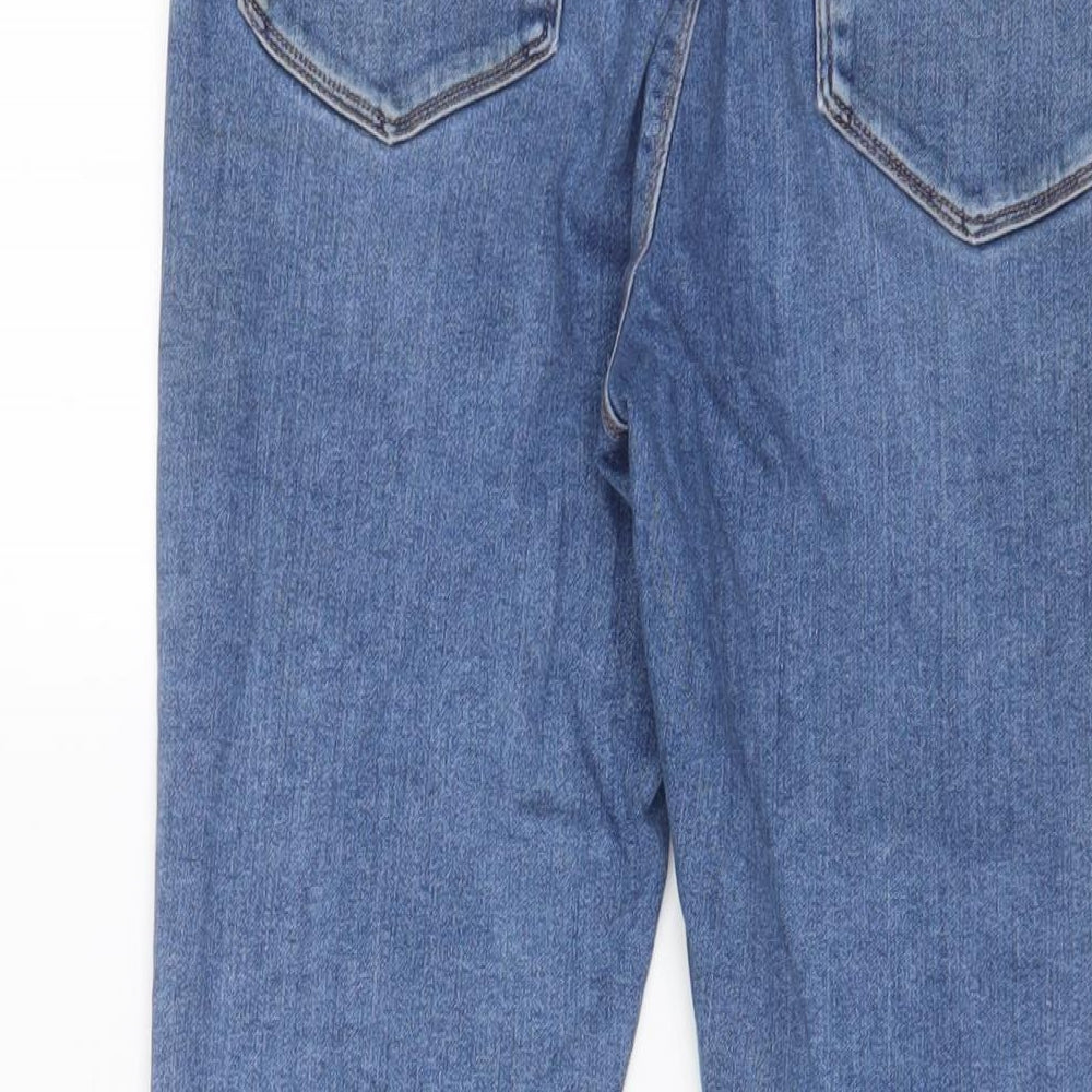 ASOS Womens Blue Cotton Capri Jeans Size 30 in L29 in Regular Zip