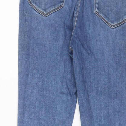 ASOS Womens Blue Cotton Capri Jeans Size 30 in L29 in Regular Zip
