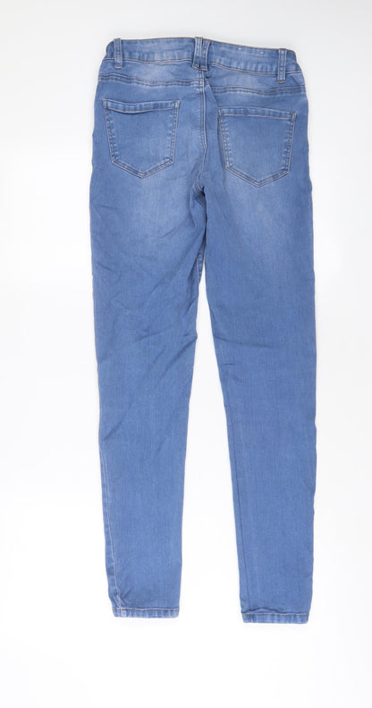 New Look Womens Blue Cotton Skinny Jeans Size 10 L29 in Regular Zip