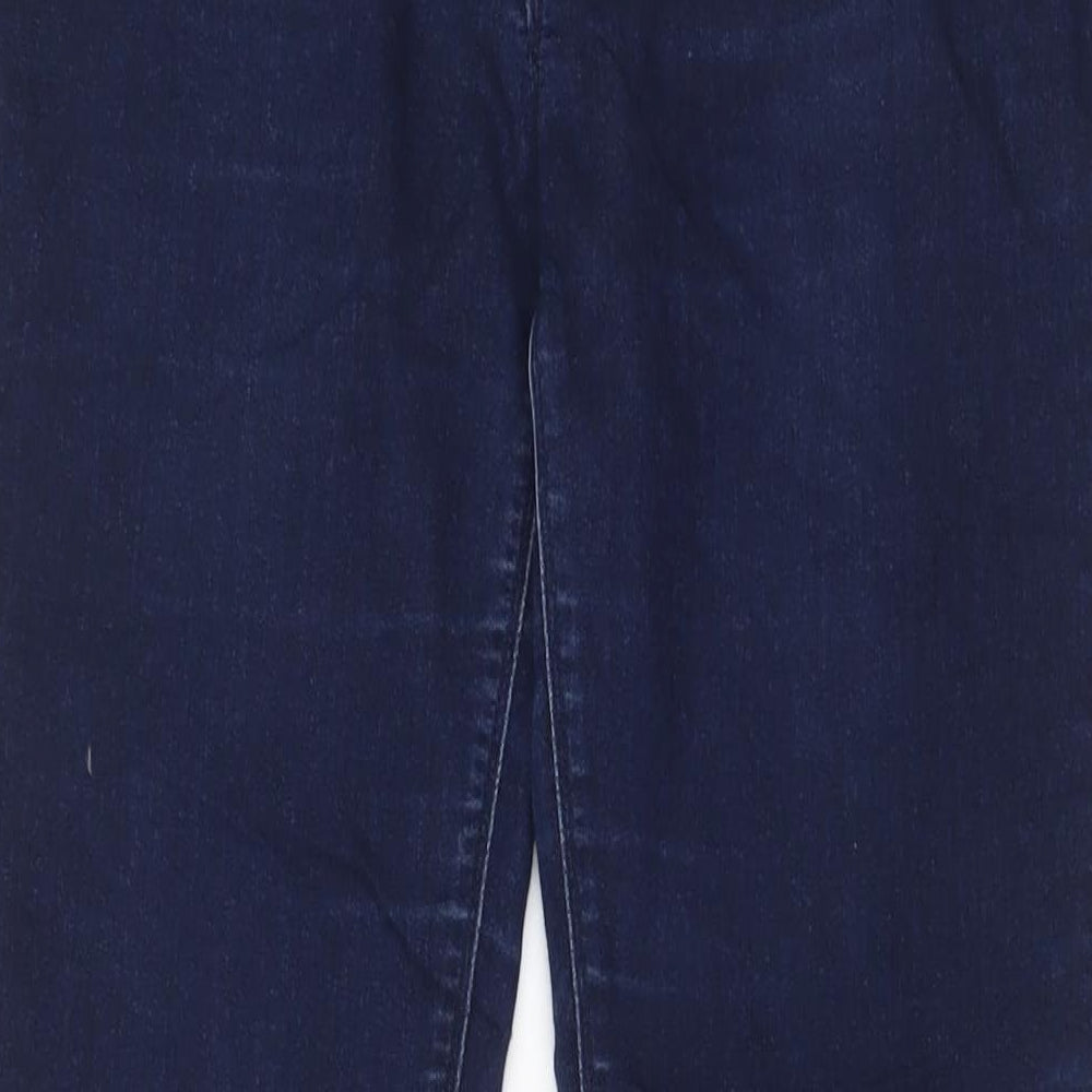 Denim & Co. Womens Blue Cotton Skinny Jeans Size 14 L34 in Regular Zip