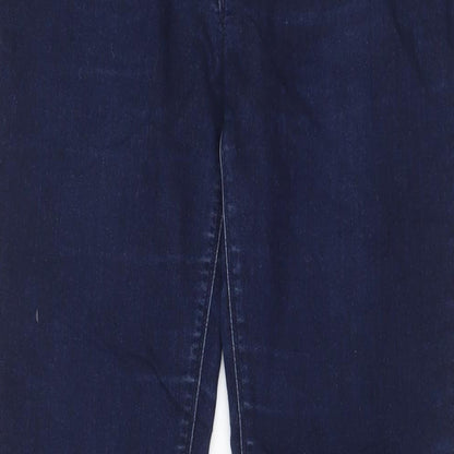 Denim & Co. Womens Blue Cotton Skinny Jeans Size 14 L34 in Regular Zip
