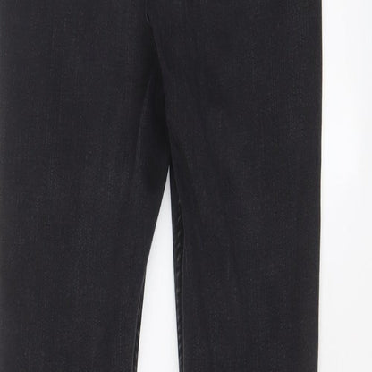 Denim & Co. Womens Grey Cotton Skinny Jeans Size 10 L28 in Regular Zip