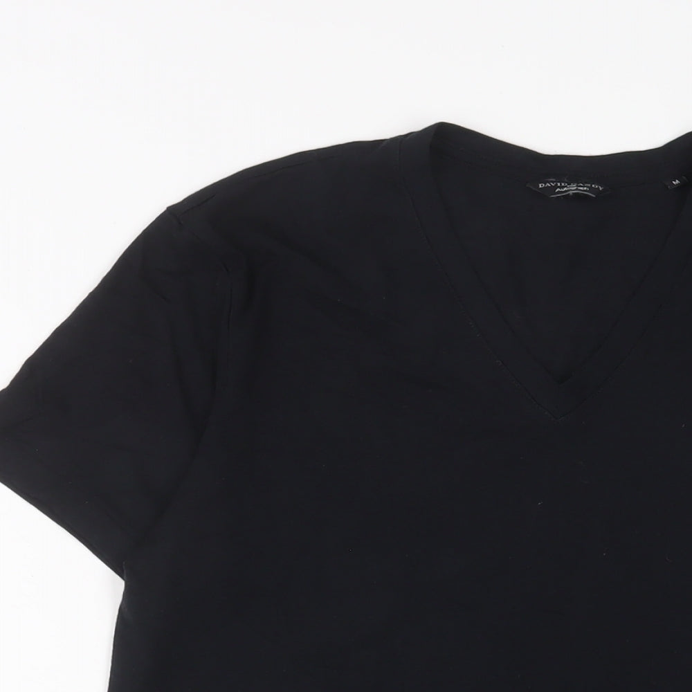 Autograph Womens Black Polyester Basic T-Shirt Size M V-Neck