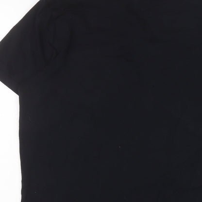 Autograph Womens Black Polyester Basic T-Shirt Size M V-Neck