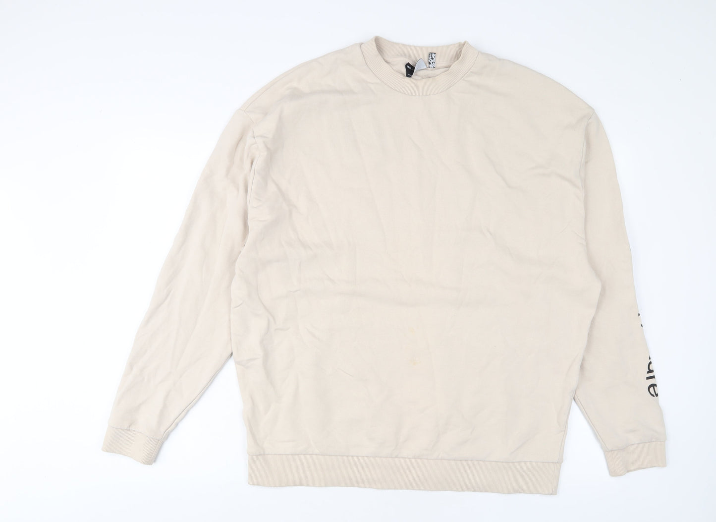 Mens UK Size L ASOS Beige Pullover Sweatshirt