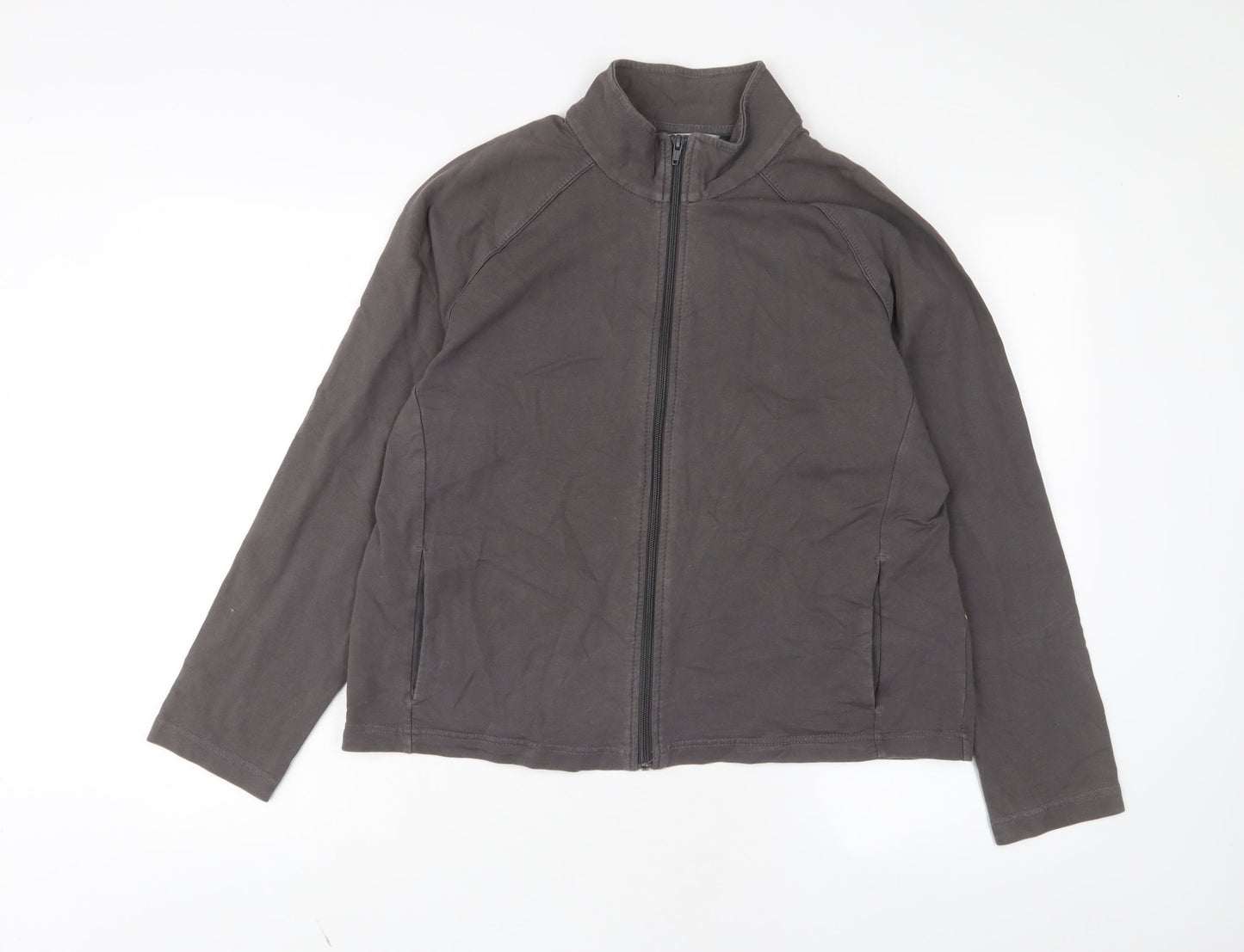 Womens UK Size 18 Marks and Spencer Brown Full Zip Sweatshirt