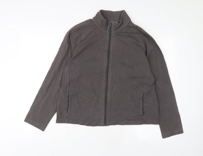 Womens UK Size 18 Marks and Spencer Brown Full Zip Sweatshirt