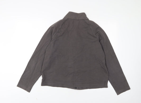 Womens UK Size 18 Marks and Spencer Brown Full Zip Sweatshirt
