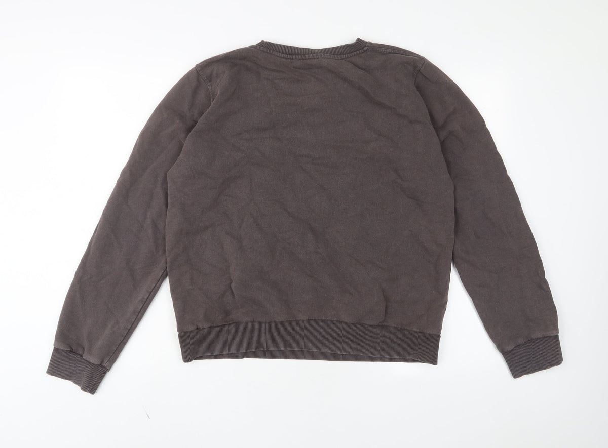 Zara Womens Brown Cotton Pullover Sweatshirt Size L Pullover - Spalding