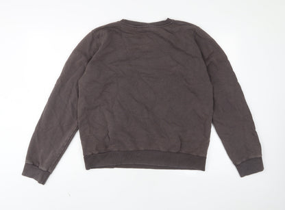 Zara Womens Brown Cotton Pullover Sweatshirt Size L Pullover - Spalding