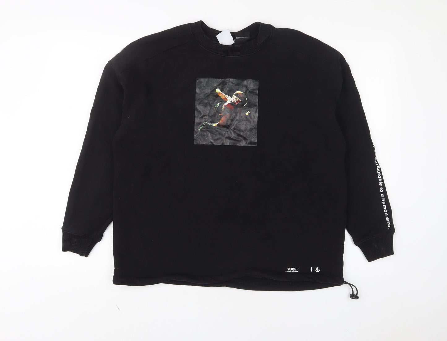 Zara Womens Black Cotton Pullover Sweatshirt Size S Pullover - 2001: a space odyssey