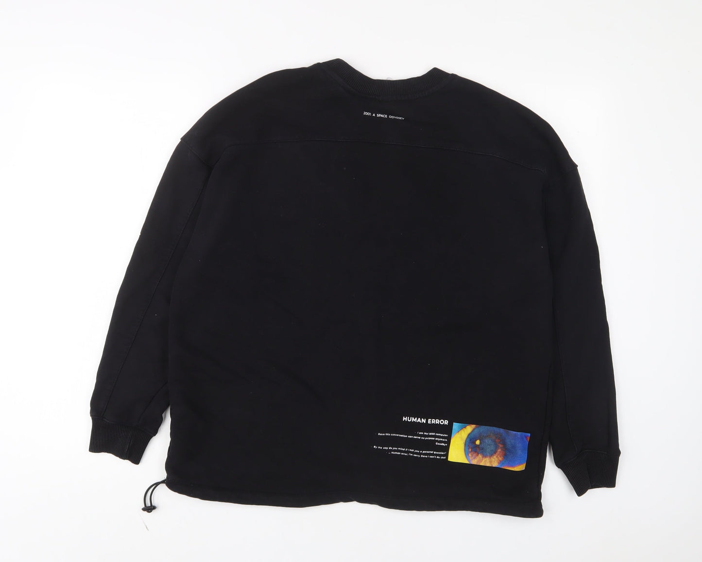 Zara Womens Black Cotton Pullover Sweatshirt Size S Pullover - 2001: a space odyssey
