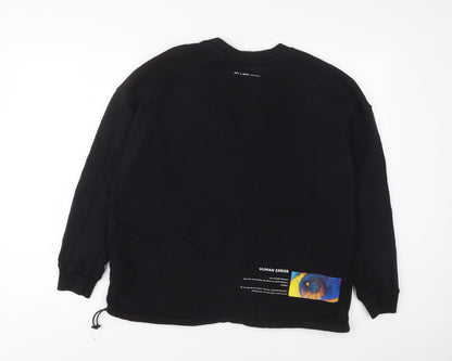 Zara Womens Black Cotton Pullover Sweatshirt Size S Pullover - 2001: a space odyssey