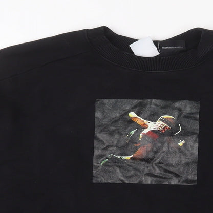 Zara Womens Black Cotton Pullover Sweatshirt Size S Pullover - 2001: a space odyssey