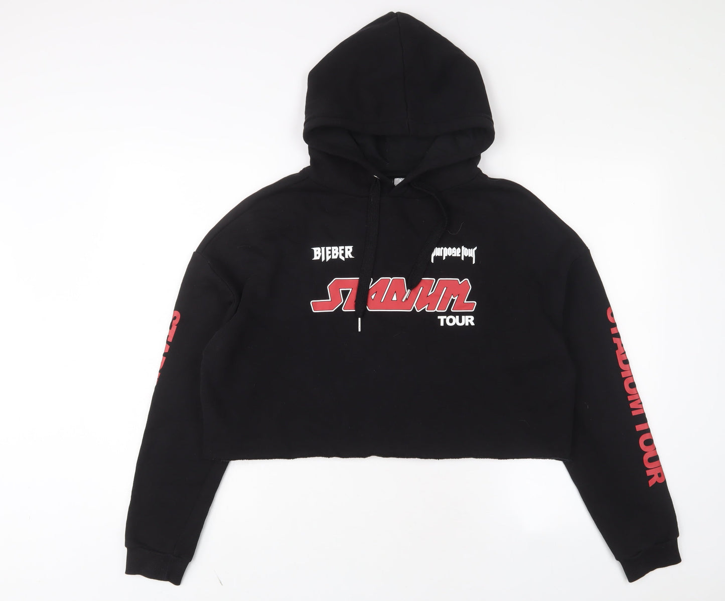 H&M Womens Black Cotton Pullover Hoodie Size M Pullover - Justin Bieber