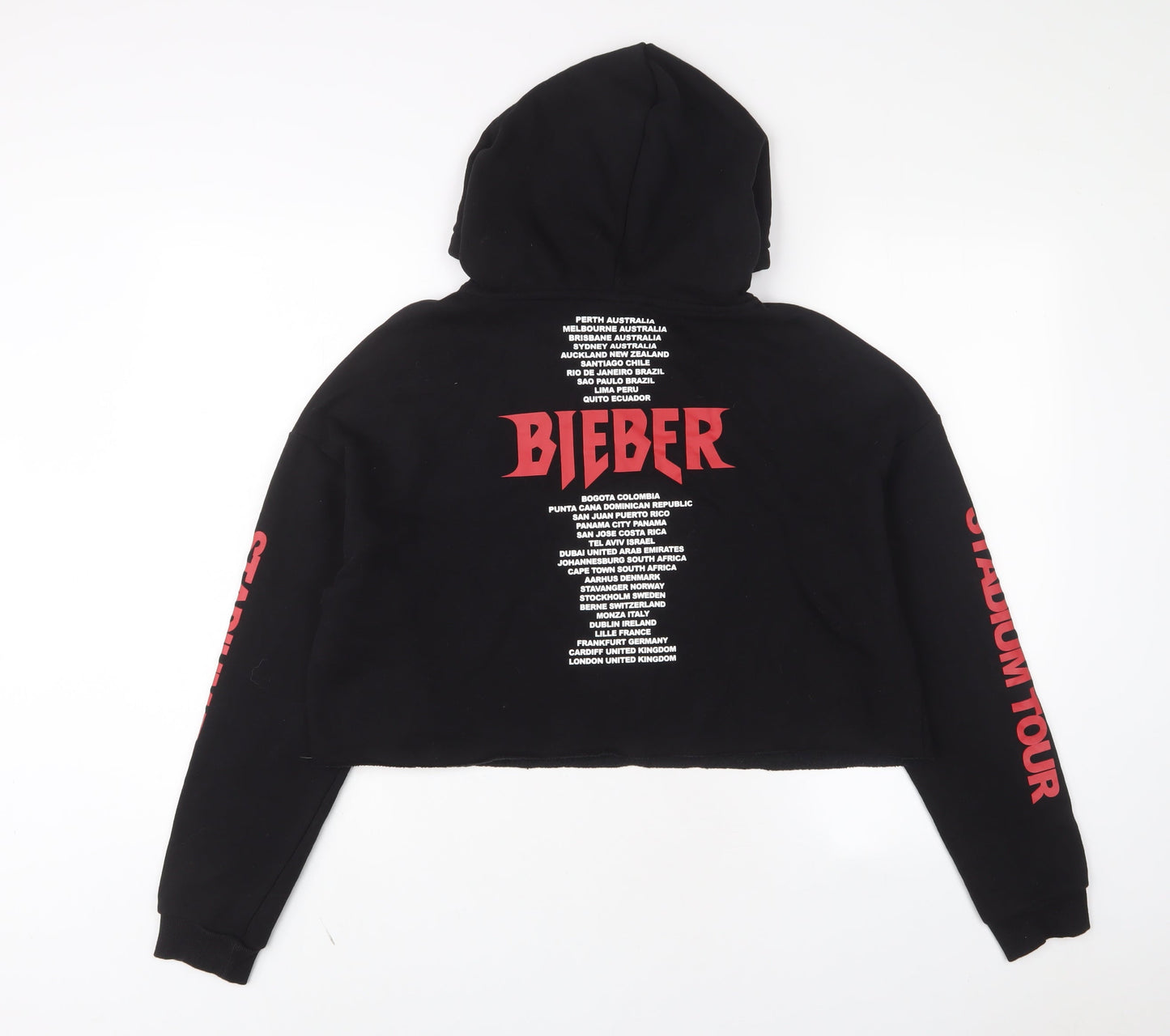 H&M Womens Black Cotton Pullover Hoodie Size M Pullover - Justin Bieber