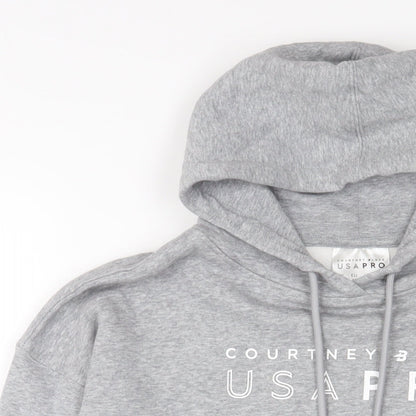 USA Pro Womens Grey Cotton Pullover Hoodie Size 10 Pullover