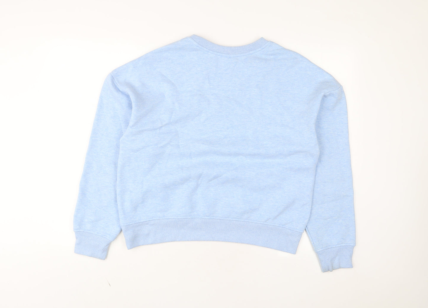 USA Pro Womens Blue Cotton Pullover Sweatshirt Size 14 Pullover - Logo, Embroidered