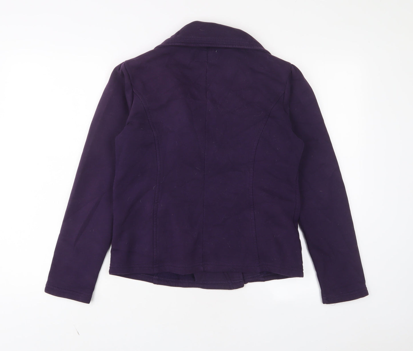 Per Una Womens Purple Cotton Full Zip Sweatshirt Size S Zip - Zip Pockets