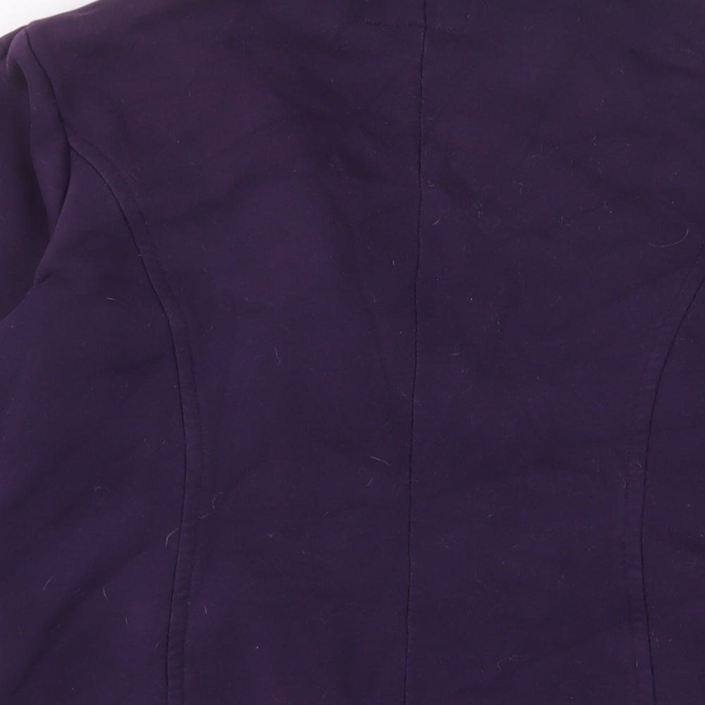 Per Una Womens Purple Cotton Full Zip Sweatshirt Size S Zip - Zip Pockets