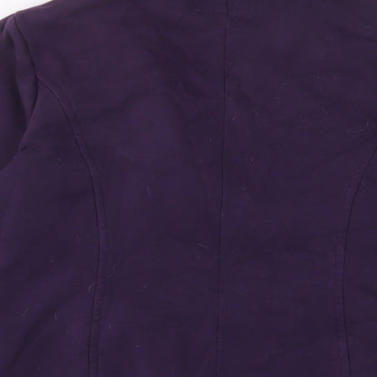 Per Una Womens Purple Cotton Full Zip Sweatshirt Size S Zip - Zip Pockets