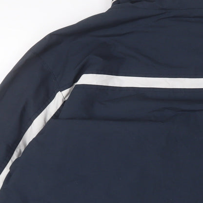 Brand and care label for Camaro boys’ blue jacket, size 14, years zip - zip pockets