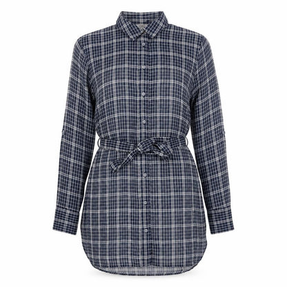 Womens UK Size 8 NEXT Blue Tunic Button-Up