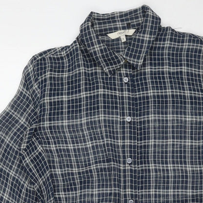 Womens UK Size 8 NEXT Blue Tunic Button-Up