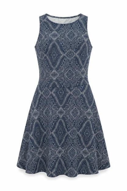 H&M Womens Blue Polyester Fit & Flare Size S Round Neck Pullover