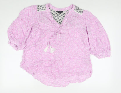 Womens UK Size 10 Marks and Spencer Pink Basic Blouse
