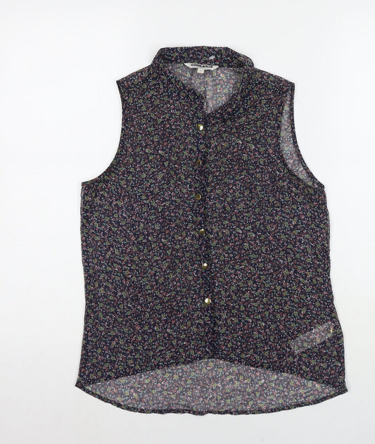Womens UK Size 14 New Look Multicoloured Basic Button-Up