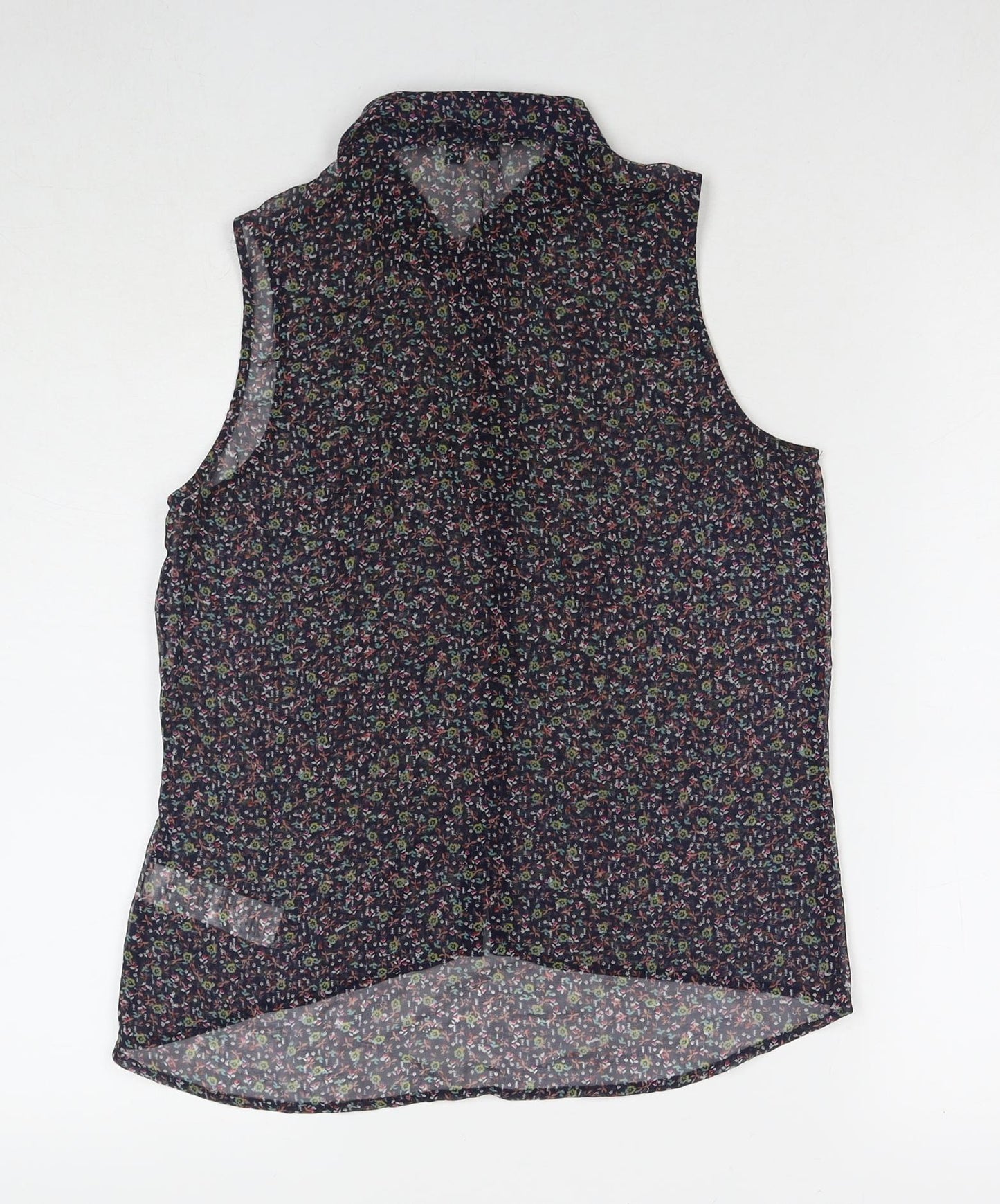 Womens UK Size 14 New Look Multicoloured Basic Button-Up