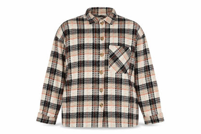 Moda Womens Beige Check Jacket Size 2XL Button