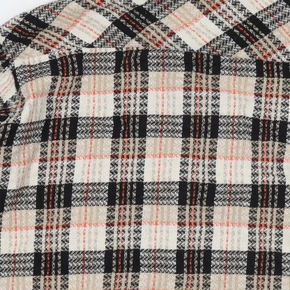 Moda Womens Beige Check Jacket Size 2XL Button